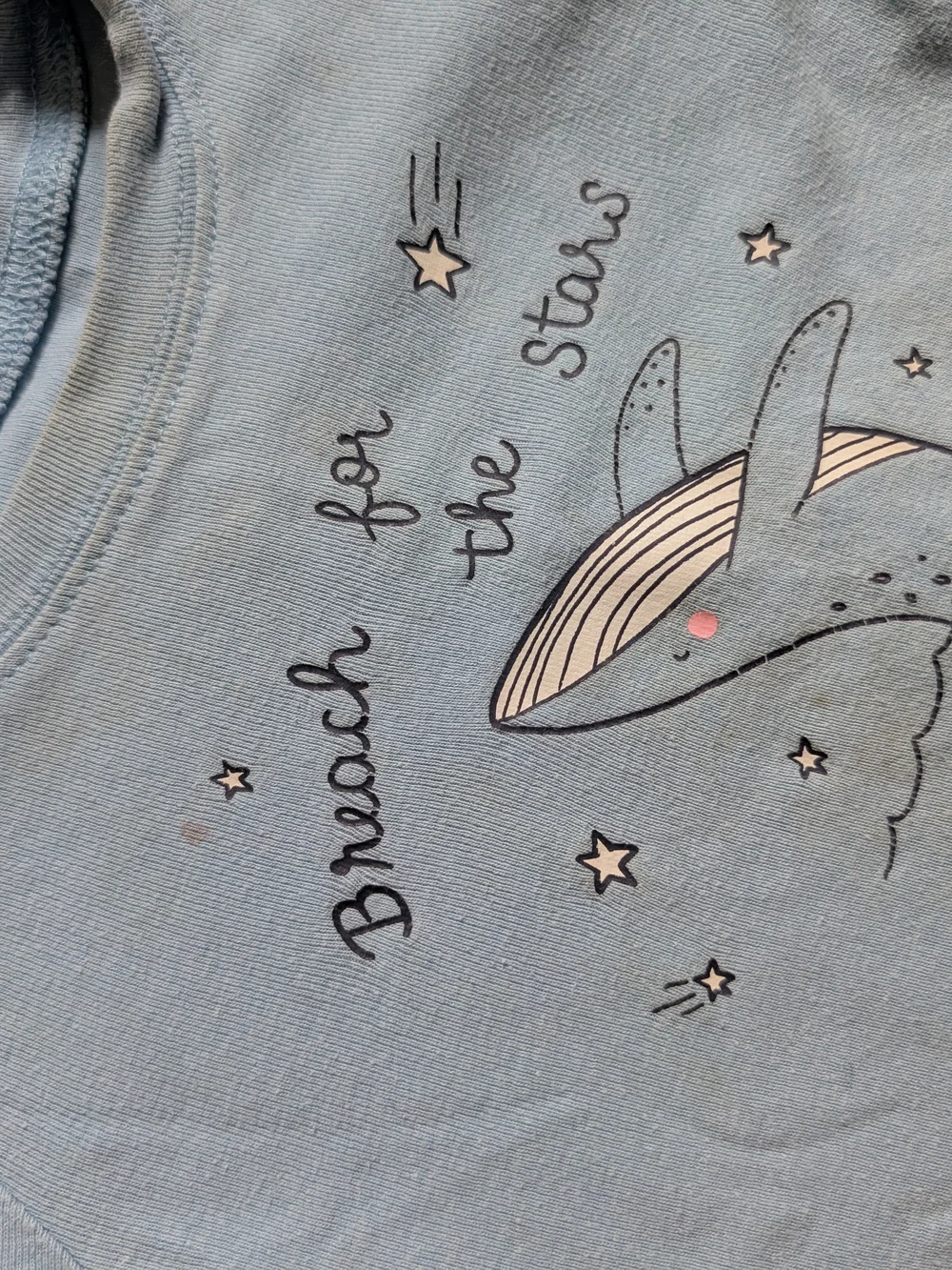 Old Navy Light Blue Whale Breech For The Stars Short Sleeve Shorts Pajama Set 2T